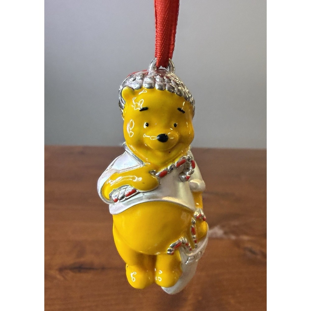 Lenox Candy Cane Pooh Annual Showcase Collection Disney Metal Ornament - No Box